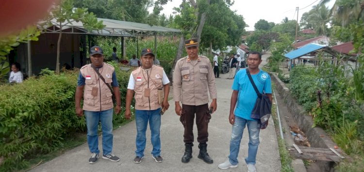 Personel Polres Sikka dan Polsek Jajaran Amankan Kampanye Tatap Muka Caleg DPRD Sikka Dapil II.