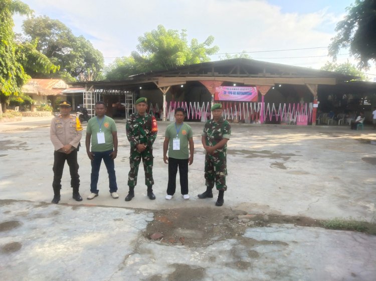 Sinergitas Patroli TNI-Polri dalam Pemilu 2024 di Wilkum Polsek Alok
