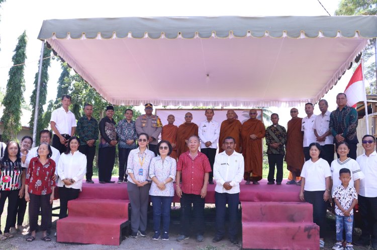 Peletakan Batu Pertama Pembangunan Wihara Dharma Manggala Maumere Menandai Tonggak Bersejarah bagi Kabupaten Sikka