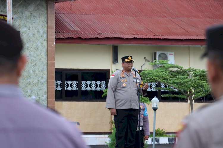 Kapolres Sikka Pimpin Apel Jam Pimpinan: Ingatkan Disiplin dan Pengamanan Pemilu