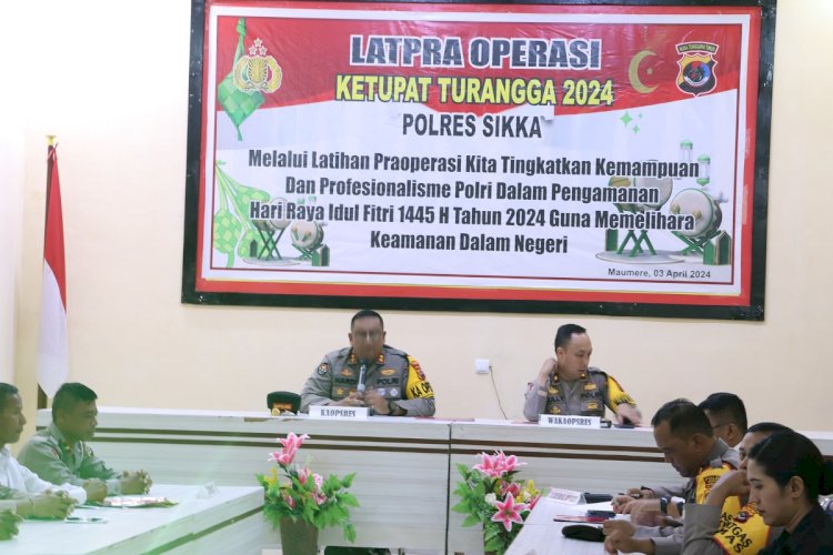 Polres Sikka Gelar Pelatihan Pra Operasi Ketupat Turangga 2024 untuk Pengamanan Idul Fitri