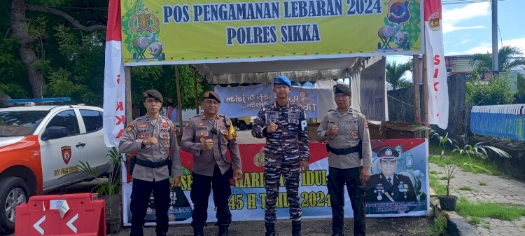 Sinergitas TNI-Polri Dalam Operasi Ketupat Turangga 2024 di Wilayah Hukum Polres Sikka