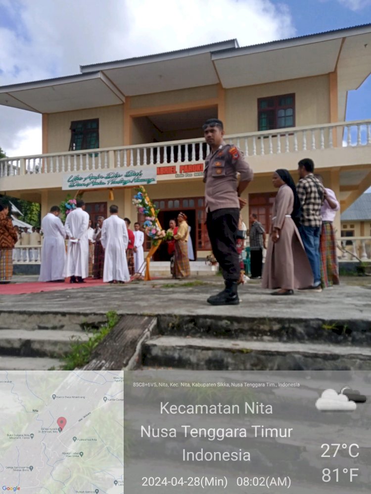 Pengamanan : Temu Pisah Pastor Paroki di St. Mikhael Nita Berlangsung Lancar
