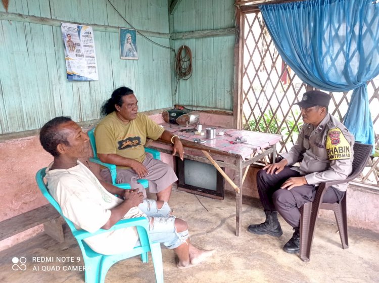 Bhabinkamtibmas Sambang Warga Binaan, Berikan Imbauan Kamtibmas