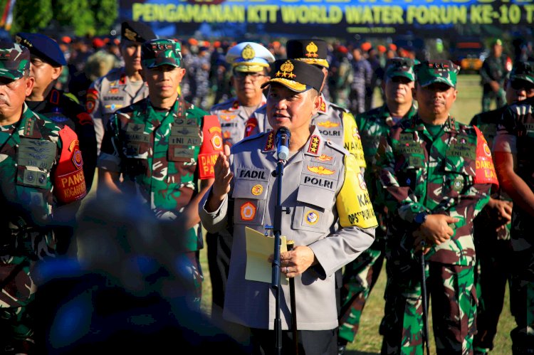 TNI-Polri Gelar Apel Pasukan Pengamanan World Water Forum Ke-10 di Bali