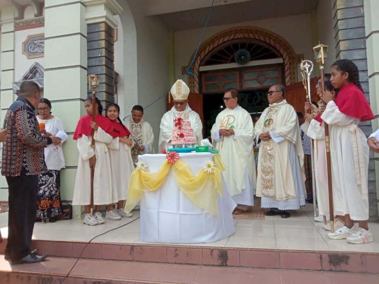 Pengamanan Kunjungan Uskup Maumere dan Komunitas GIM di Paroki St. Fransiskus Xaverius Habi Bola