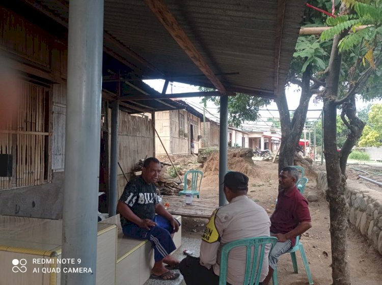 Bhabinkamtibmas Polsek Paga Aipda Dewa Gede Swijana Melaksanakan Patroli Sambang ke Desa Gera, Kec.Mego, Kab. Sikka