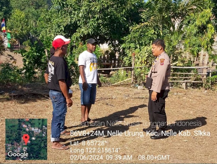 Diselengggarakannya Pesta Sambut Baru Secara Serentak, Piket SPKT II Polsek Nelle Polres Sikka Melaksanakan Patroli Rutin.