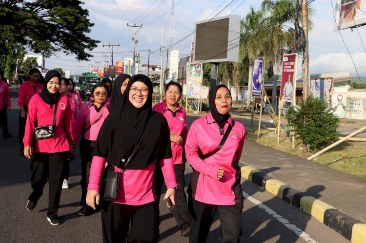 Polres Sikka Gelar Olahraga Bersama dalam Rangka Hari Bhayangkara ke-78