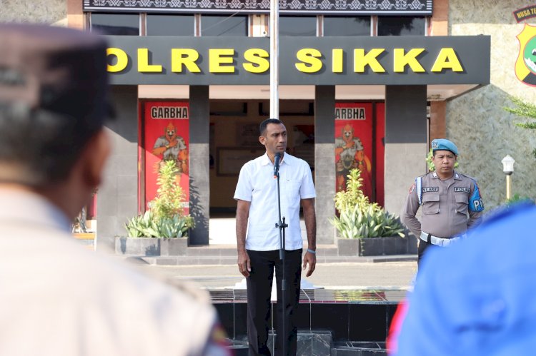 Pimpin Apel Pagi, Kasatres Narkoba Iptu Muslikan Sara, S.M., M.M., Selaku Pawas Sampaikan Beberapa Hal Berikut