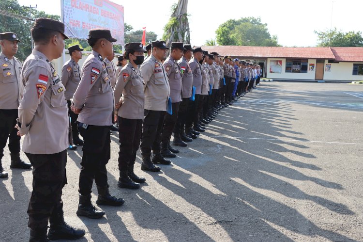 Pimpin Apel Pagi, Kasatres Narkoba Iptu Muslikan Sara, S.M., M.M., Selaku Pawas Sampaikan Beberapa Hal Berikut