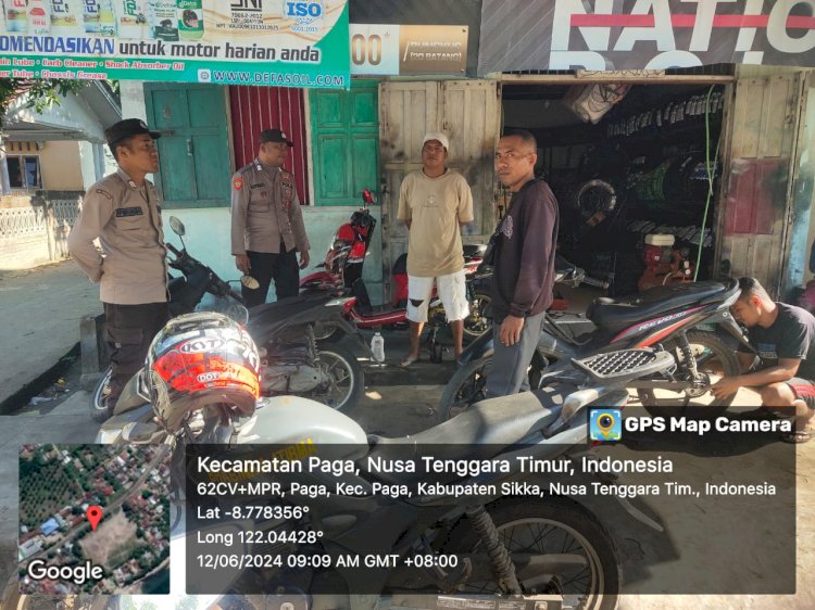 PIKET JAGA REGU SPKT POLSEK PAGA MELAKSANAKAN PATROLI