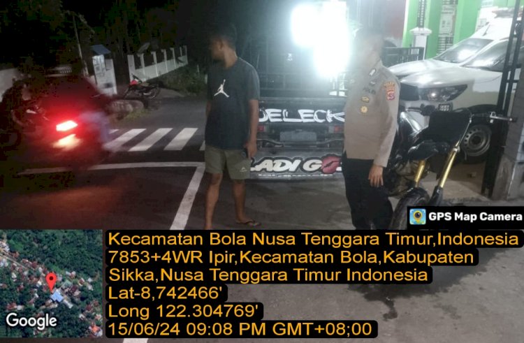 KEGIATAN PATROLI RUTIN OLEH PIKET JAGA SPKT REGU I POLSEK BOLA POLRES SIKKA.