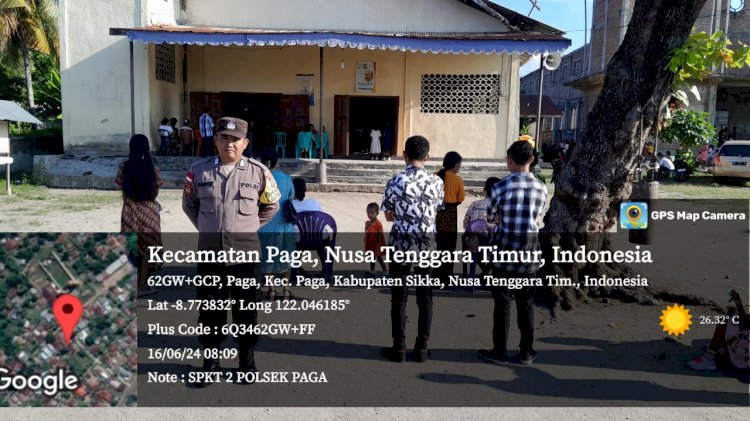 Piket Jaga SPKT Melaksanakan Patroli Minggu Kasih Wilayah Hukum Polsek Paga