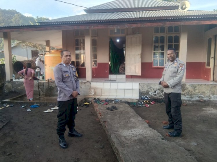 Pengamanan Sholat Idul Adha di Masjid Jamilulhaq Talibura Berjalan Aman dan Tertib