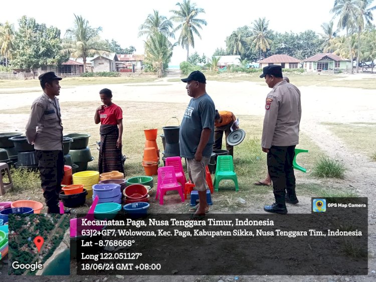 Polsek Paga Gencar Lakukan Patroli Rutin di Daerah Rawan Kamtibmas dan Jalur Trans Maumere