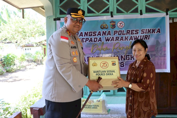 Polres Sikka Lakukan Anjangsana kepada Warakawuri dalam Rangka Hari Bhayangkara ke-78