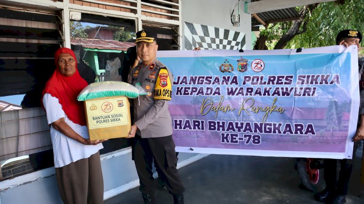 Polres Sikka Lakukan Anjangsana kepada Warakawuri dalam Rangka Hari Bhayangkara ke-78