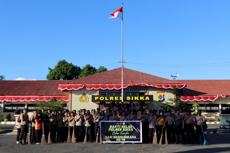 Polres Sikka Gelar Bakti Religi dalam Rangka Menyambut Hari Bhayangkara ke-78