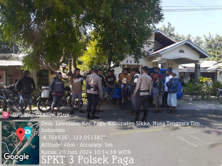 Patroli Rutin daerah rawan Kamtibmas serta Jalur Trans Maumere oleh piket jaga Polsek Paga.