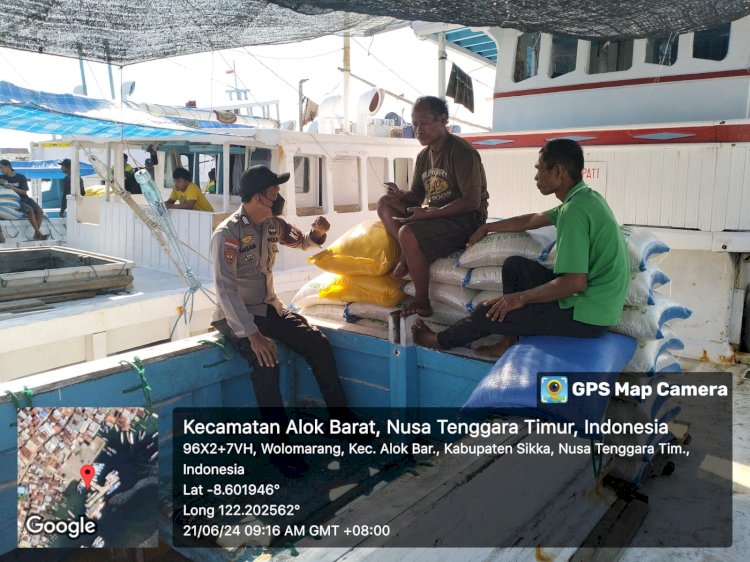 Patroli Rutin Pos KP3 Laut : Amankan Pelabuhan Laut L. Say Maumere dan Wuring