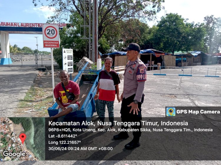 Patroli Rutin oleh Polsek Alok: Memastikan Keamanan di Pelabuhan Maumere dan Wuring