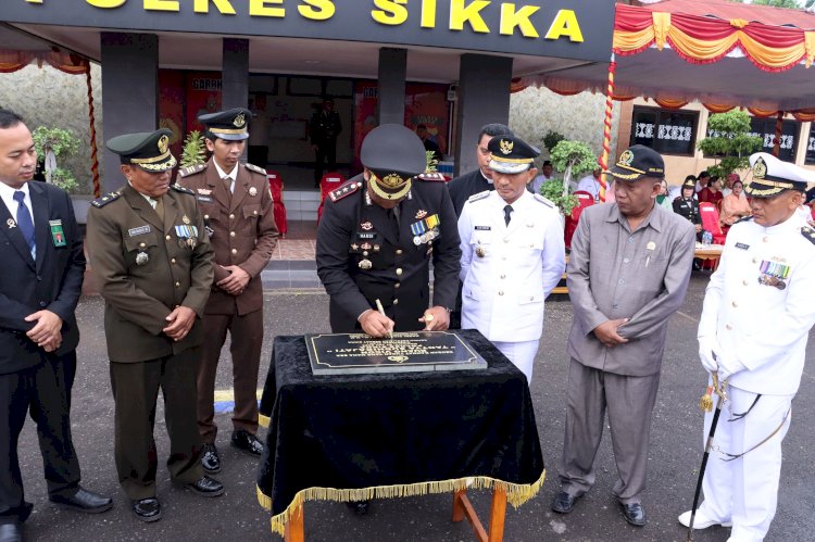 Syukuran Hari Bhayangkara ke-78, Kapolres Sikka Resmikan Ruang Vicon 