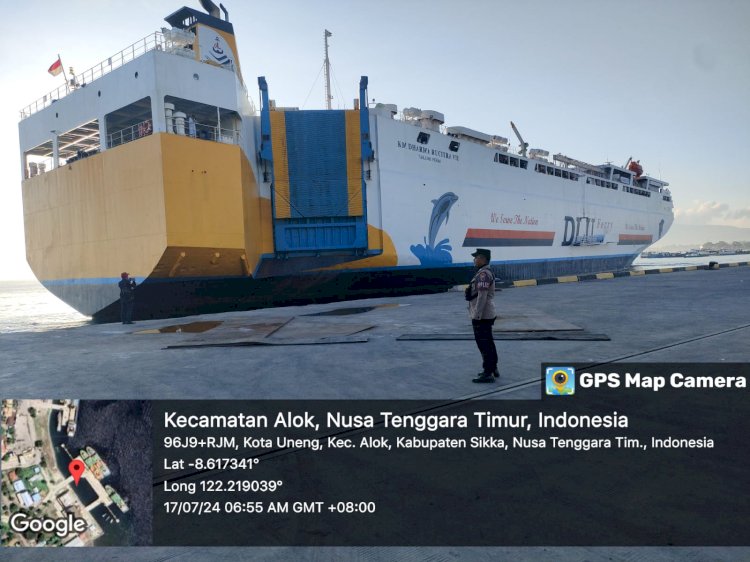 Kegiatan Pengamanan Terhadap Keberangkatan Kapal KM DHARMA RUCITRA VII Di Pelabuhan L-Say Maumere