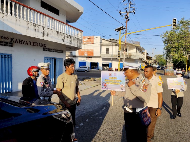 Sat Lantas Polres Sikka Gelar Penertiban Ranmor dalam Operasi Patuh Turangga 2024 di Kota Maumere