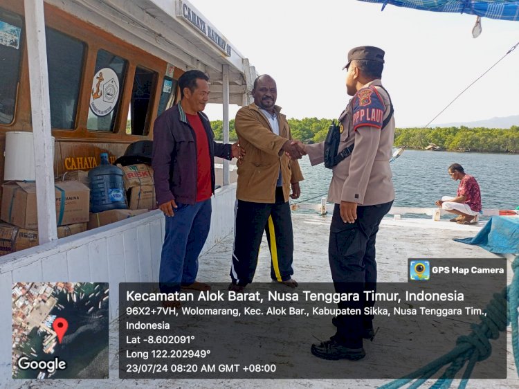 KPPP Laut Maumere Jaga Pelabuhan Maumere Dengan Patroli Rutin