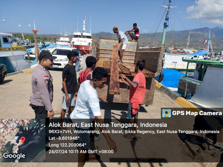 Pospol KP3 Laut Amankan Pelabuhan Laut L. Say Maumere dan Wuring