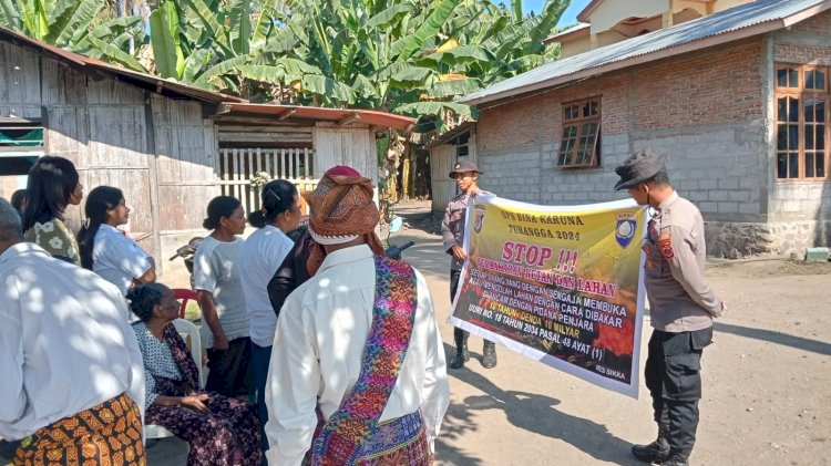 Ops Bina Karuna 2024, Sat Binmas Polres Sikka Beri Binluh kepada masyarakat Desa  Riit