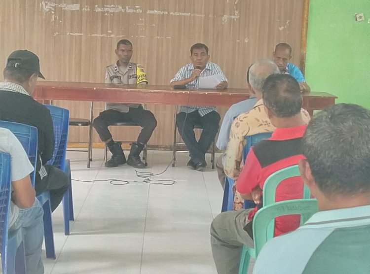 Rapat Koordinasi Bhabinkamtibmas Kelurahan Kota Uneng Gelar Persiapan HUT RI dan Pekan Imunisasi Nasional