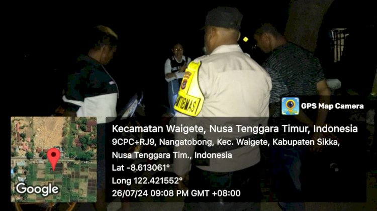 JAGA SITKAMTIBMAS AMAN TERKENDALI, PIKET SPKT II POLSEK WAIGETE PATROLI RUTIN