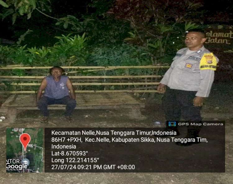 Polsek Nelle Polres Sikka Gelar Patroli Malam, Jaga Ketertiban dan Keamanan Warga