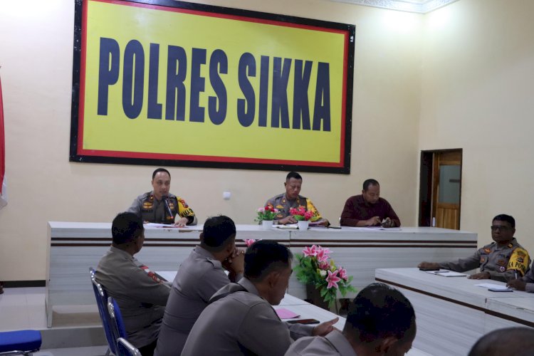 Wakaporles Sikka Pimpin Rapat Koordinasi Internal Persiapan Pengamanan Pilkada Serentak 2024