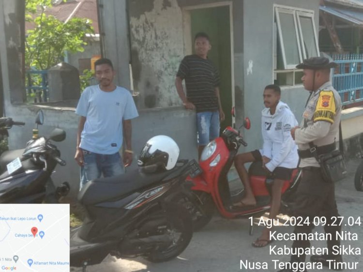 Kegiatan Patroli Rutin oleh Polsek Nita - Polres Sikka untuk Memelihara Sitkamtibmas