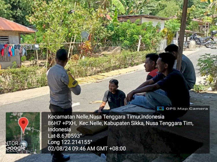 Patroli Rutin Polsek Nelle Polres Sikka Jaga Ketertiban dan Keamanan