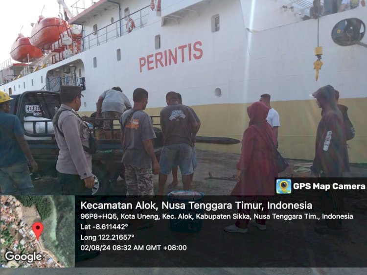 PATROLI RUTIN DI PELABUHAN L. SAY MAUMERE DAN PELABUHAN WURING OLEH PIKET POSPOL KPPP LAUT.