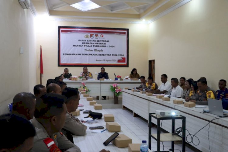 RAPAT LINTAS SEKTORAL KESIAPAN OPERASI MANTAP PRAJA TURANGGA 2024 LINGKUP KAB. SIKKA