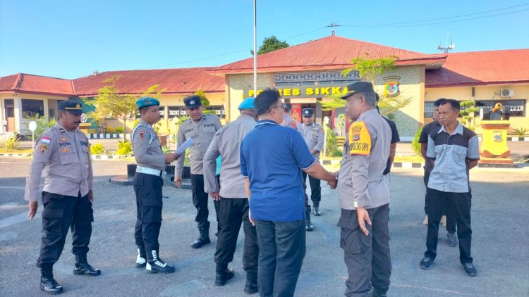 PAGI INI, PERSONIL POLRES SIKKA MELAKSANAKAN APEL FUNGSI