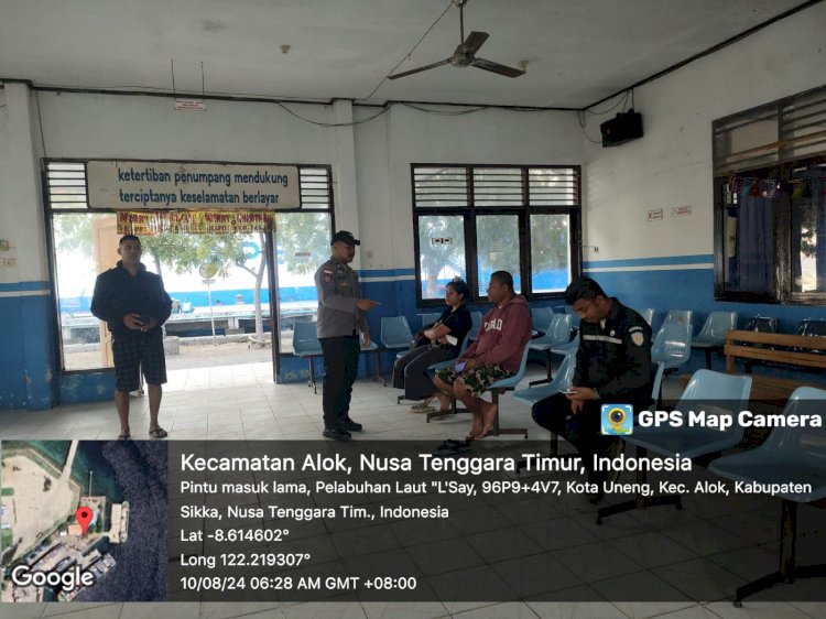 Piket Pospol KP3 Laut Maumere Jaga Keamanan dan ketertiban Pelabuhan Laut L. Say Maumere dan Wuring Tetap kondusif