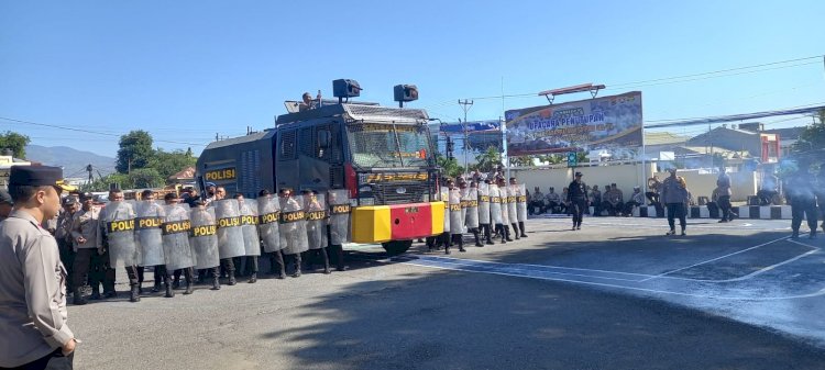 Pelatihan Sispamkota dalam Rangka Operasi Mantap Praja 2024 dilapangan Tembak  Brimob Den B Pelopor Berlangsung Lancar