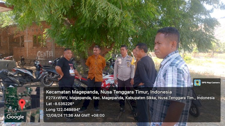 Patroli Rutin Piket Jaga Pos Pol Ndete Pastikan Kamtibmas Aman dan Kondusif di Kecamatan Magepanda.