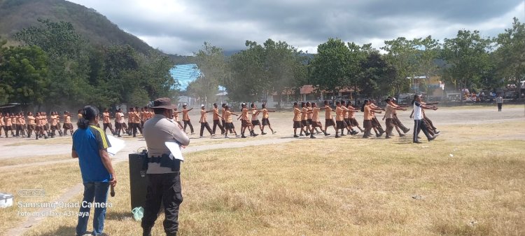 Latihan Formasi Paskibra dan Gladi Kotor Upacara HUT RI Ke-79 di Kecamatan Paga