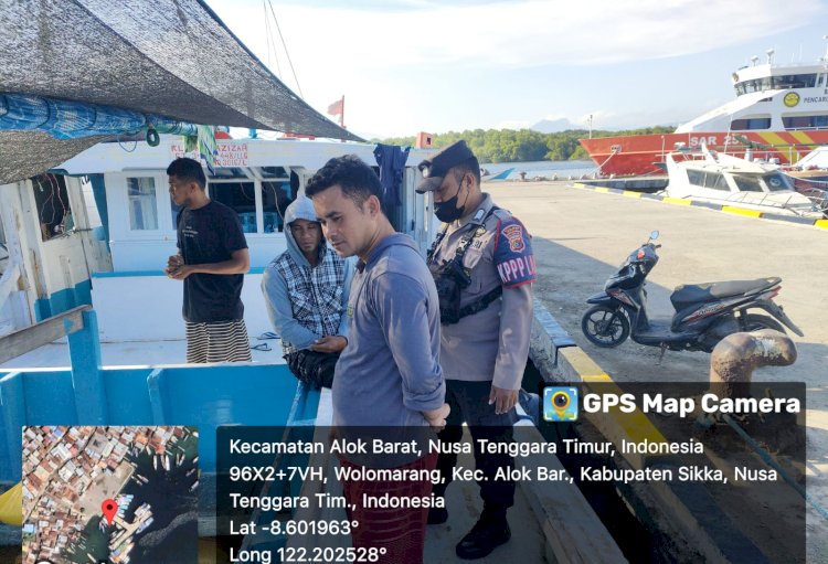 Pospol KP3 Laut Maumere Patroli, Pastikan Pelabuhan Aman