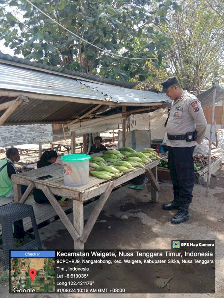 Menjelang Pemilukada Serentak, Piket SPKT II Polsek Waigete Patroli Rutin Guna Wujudkan Sitkamtibmas Kondusif