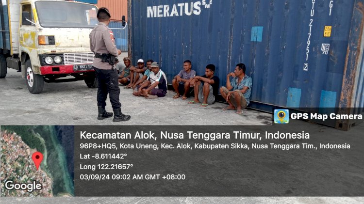 PATROLI AREAL PELABUHAN L.SAY DAN PELABUHAN WURING MENJELANG PEMILUKADA SERENTAK OLEH KP3 LAUT MAUMERE