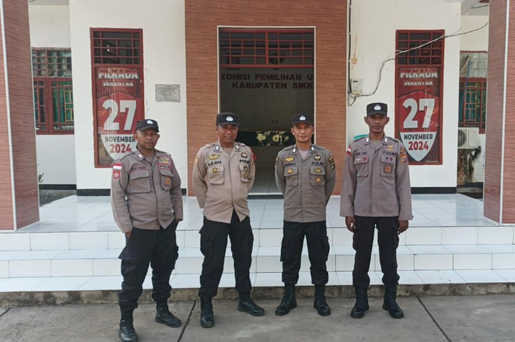 KEGIATAN PENGAMANAN DI KANTOR KPUD SIKKA