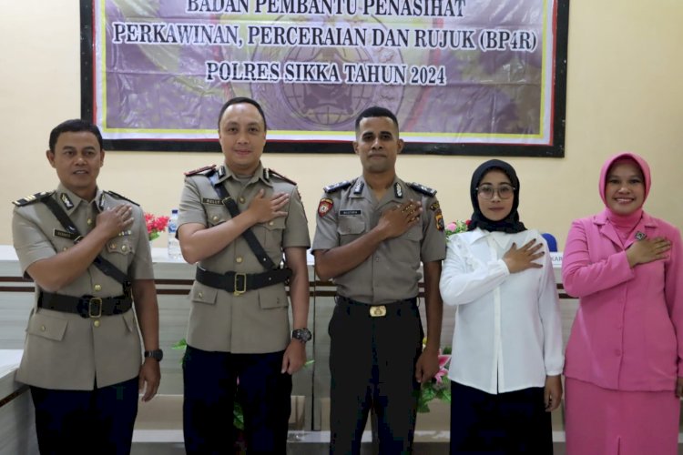 Wakapolres Pimpin Pelaksanaan Sidang BP4R Briptu Mustafa Bersama Pasangan di Ruang Satya Haprabu Polres Sikka